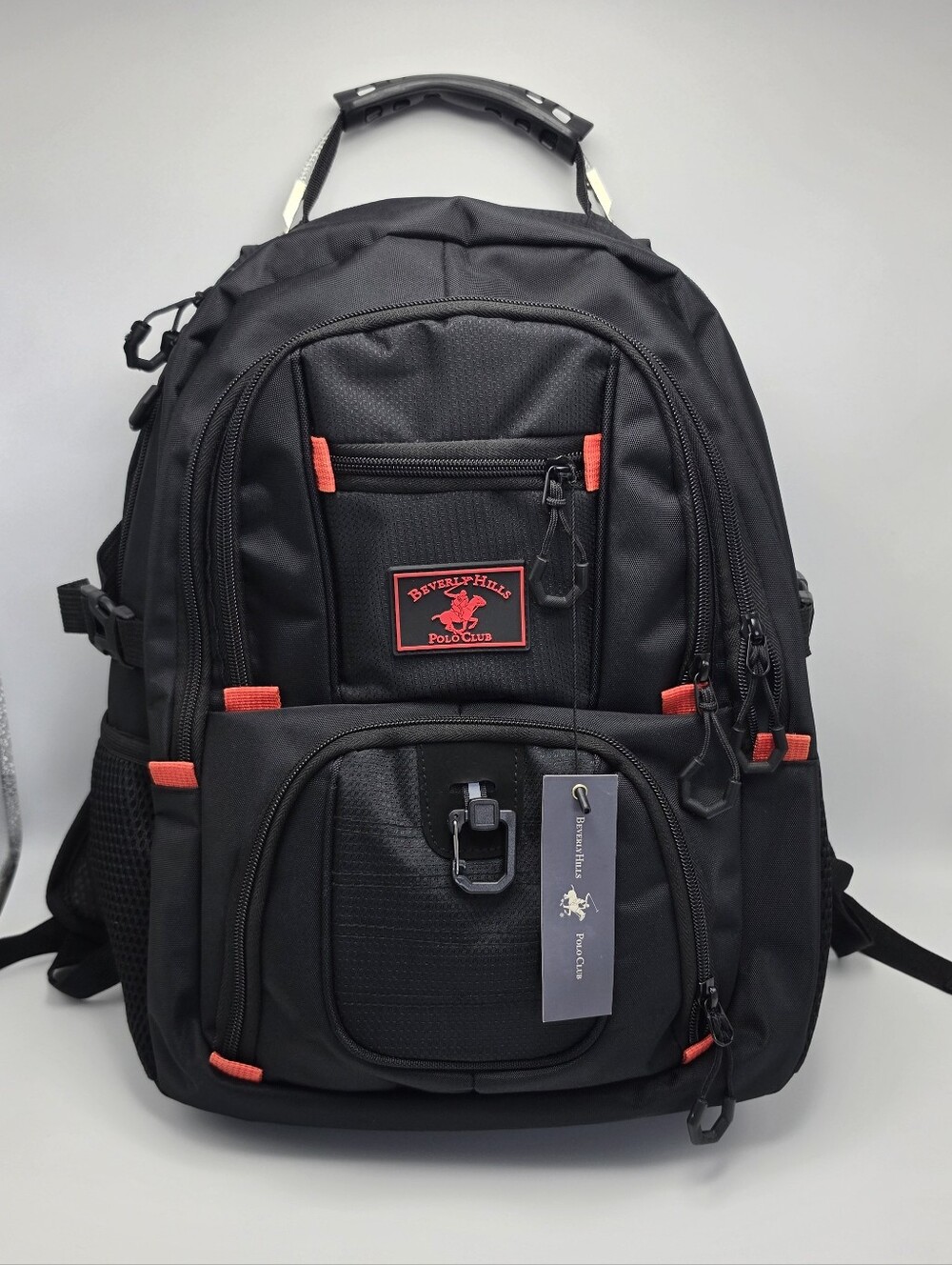 Beverly Hills‎ Polo Club Unisex Backpack Cushioned Straps Color Black